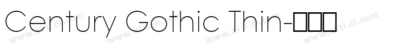 Century Gothic Thin字体转换